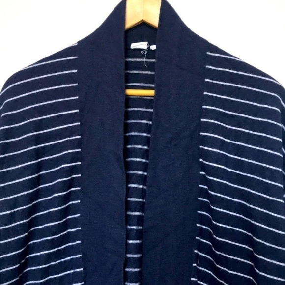 GAP merino wool blend striped kimono navy uniform cardigan size XS oversized - Picture 2 of 12